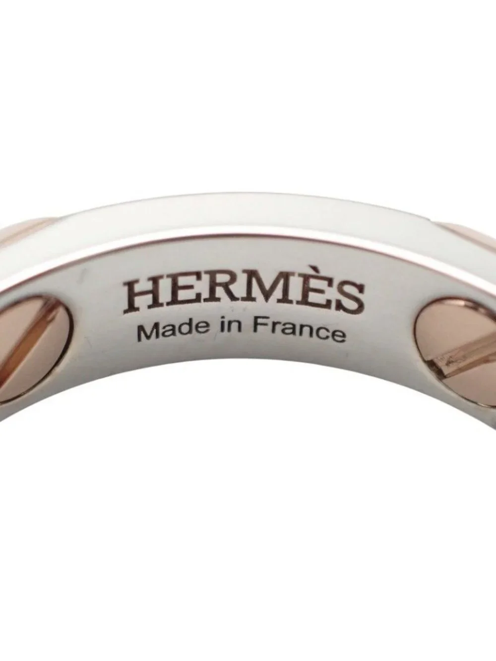 Hermes Crew Doe B Ring Included 18k Pink Gold 925 Sterling Silver